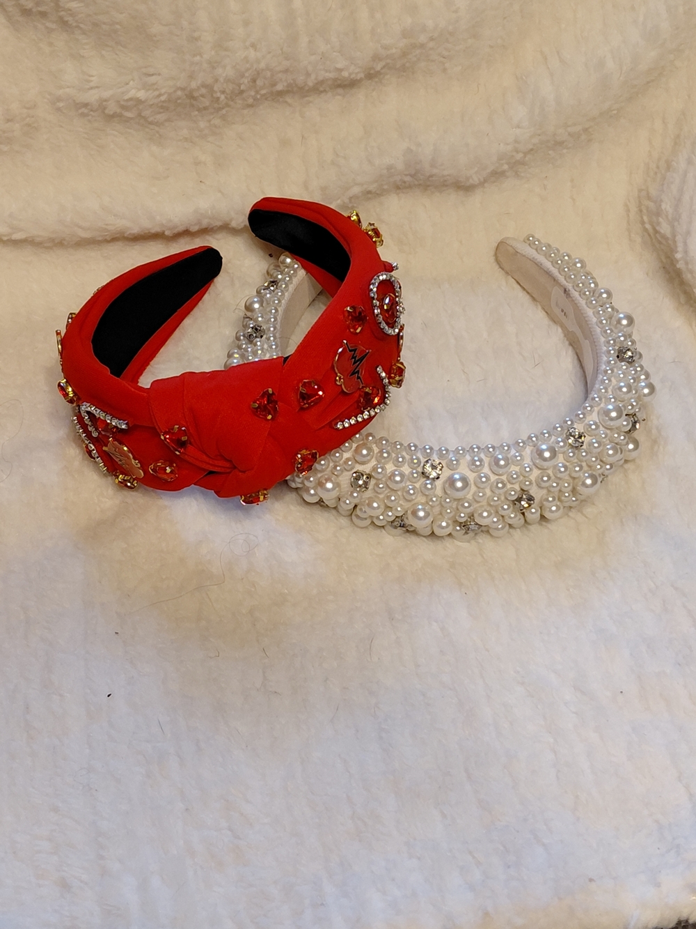 Embellished Red Knot Headband